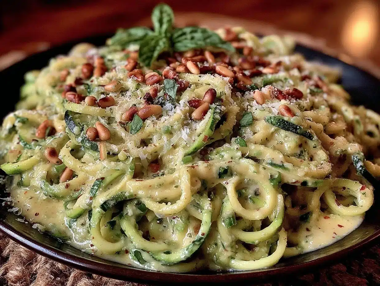 fresh zucchini noodles - featured image