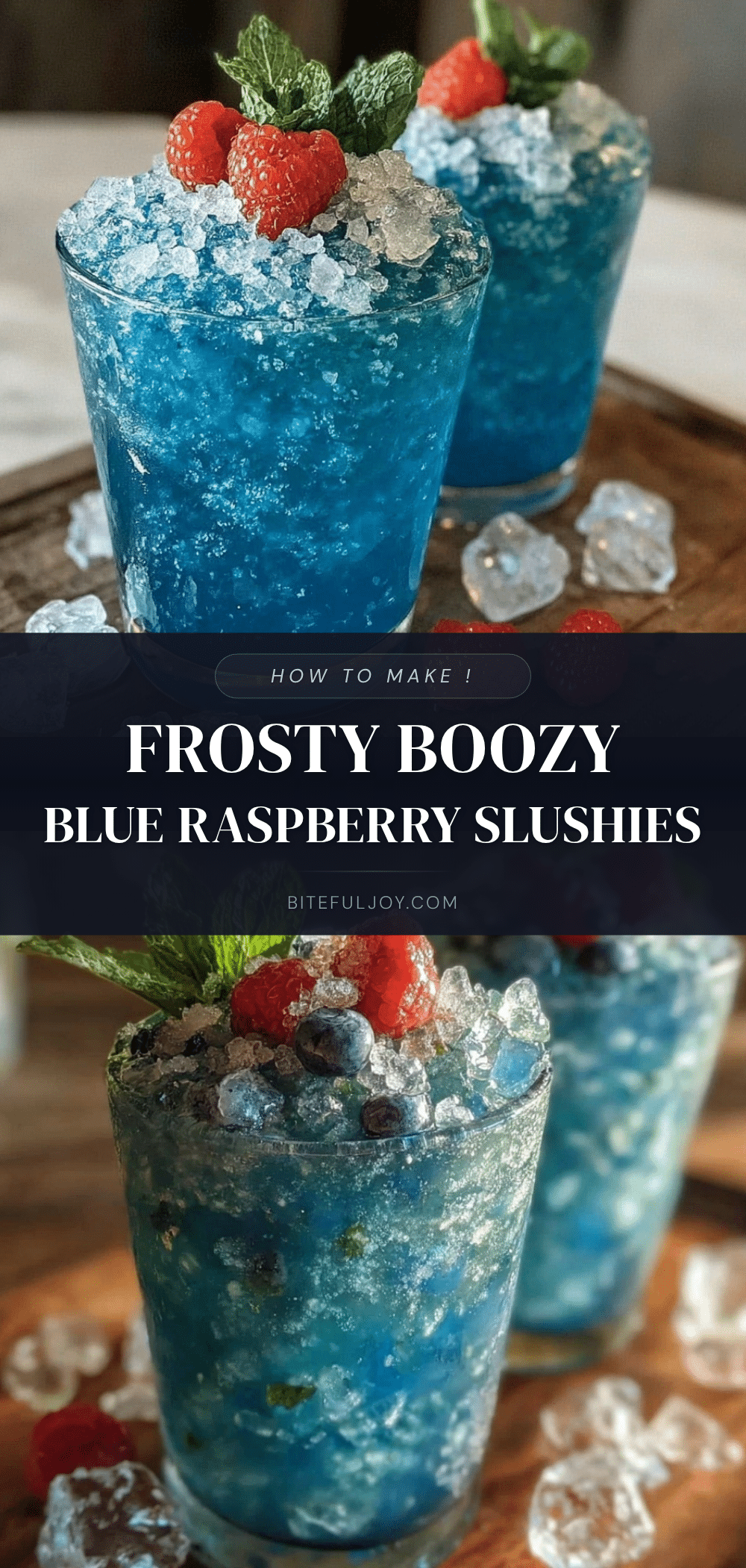 frosty boozy blue raspberry slushies recipe