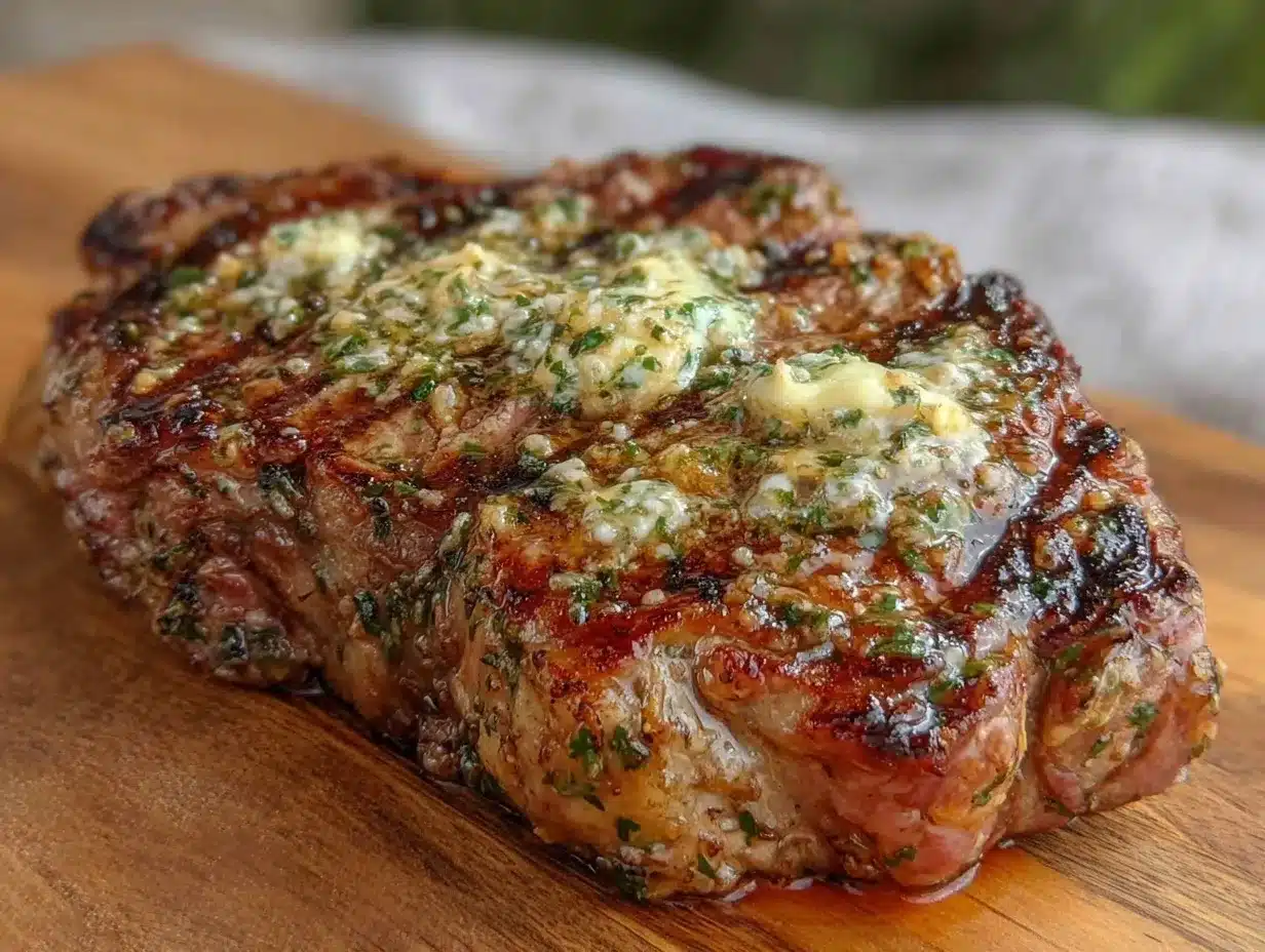garlic butter ribeye steak preparation steps