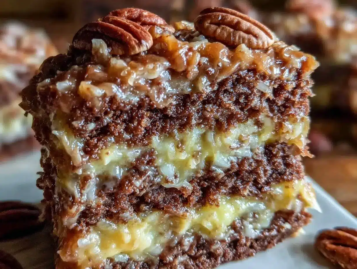 German chocolate cake preparation steps