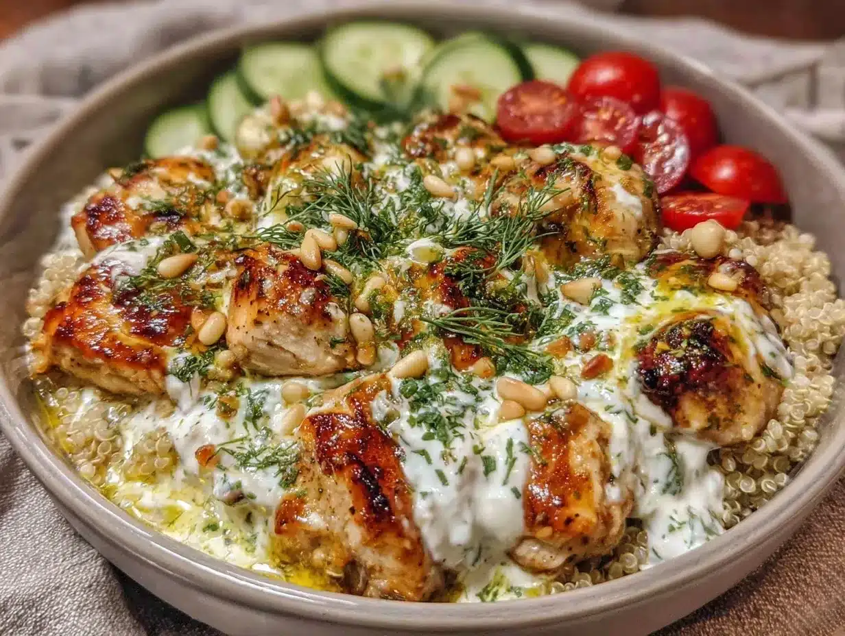 Greek Chicken Bowls preparation steps