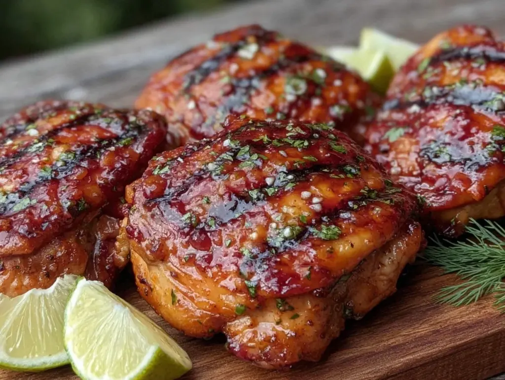 grilled cilantro lime chicken thighs - featured image
