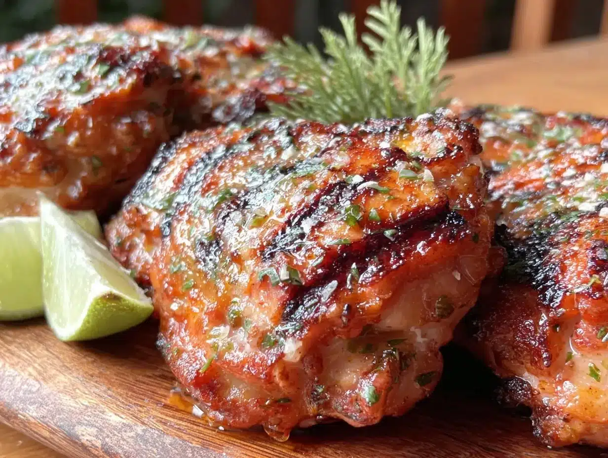grilled cilantro lime chicken thighs preparation steps