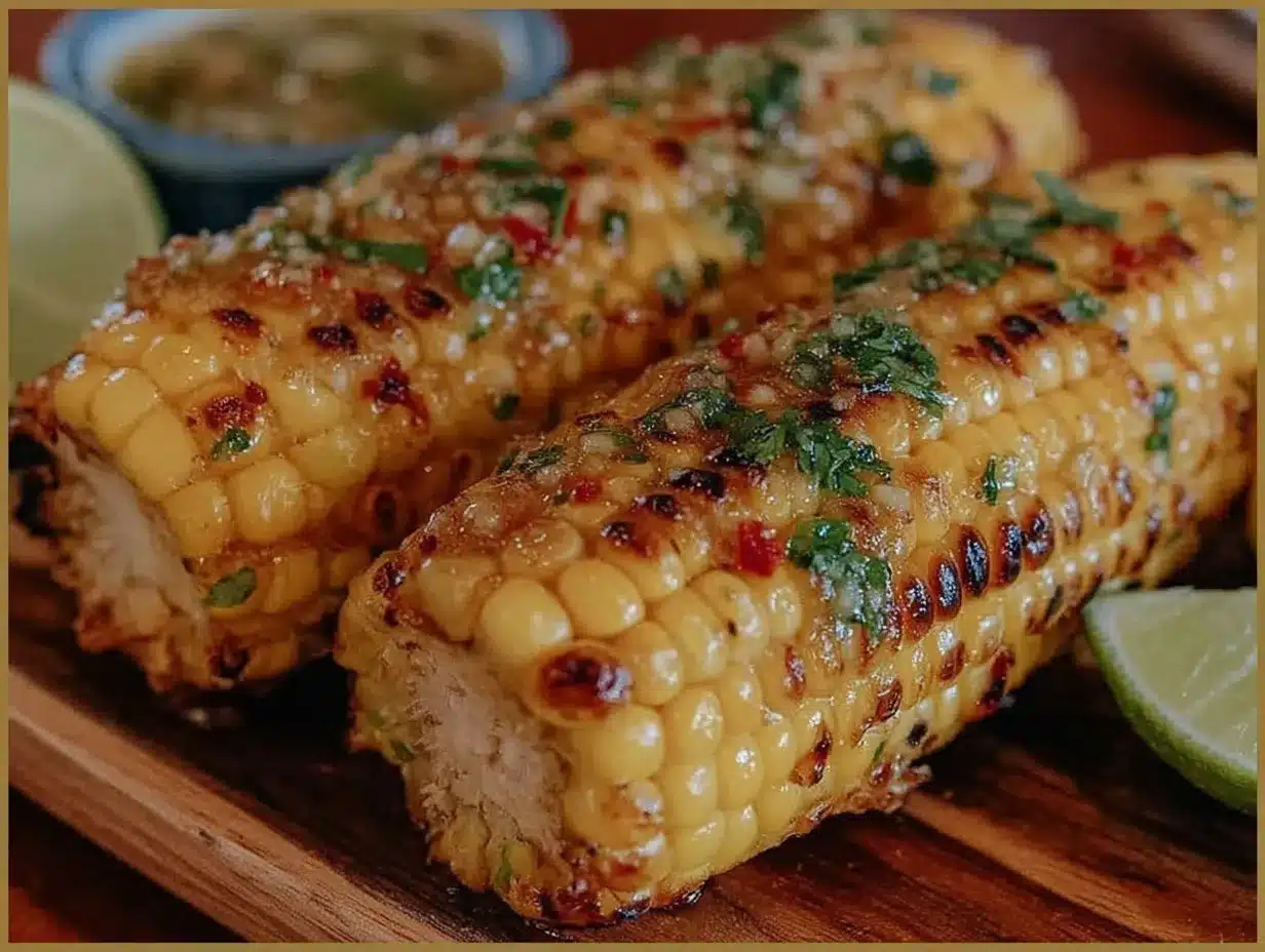 grilled corn on the cob with chili lime butter preparation steps