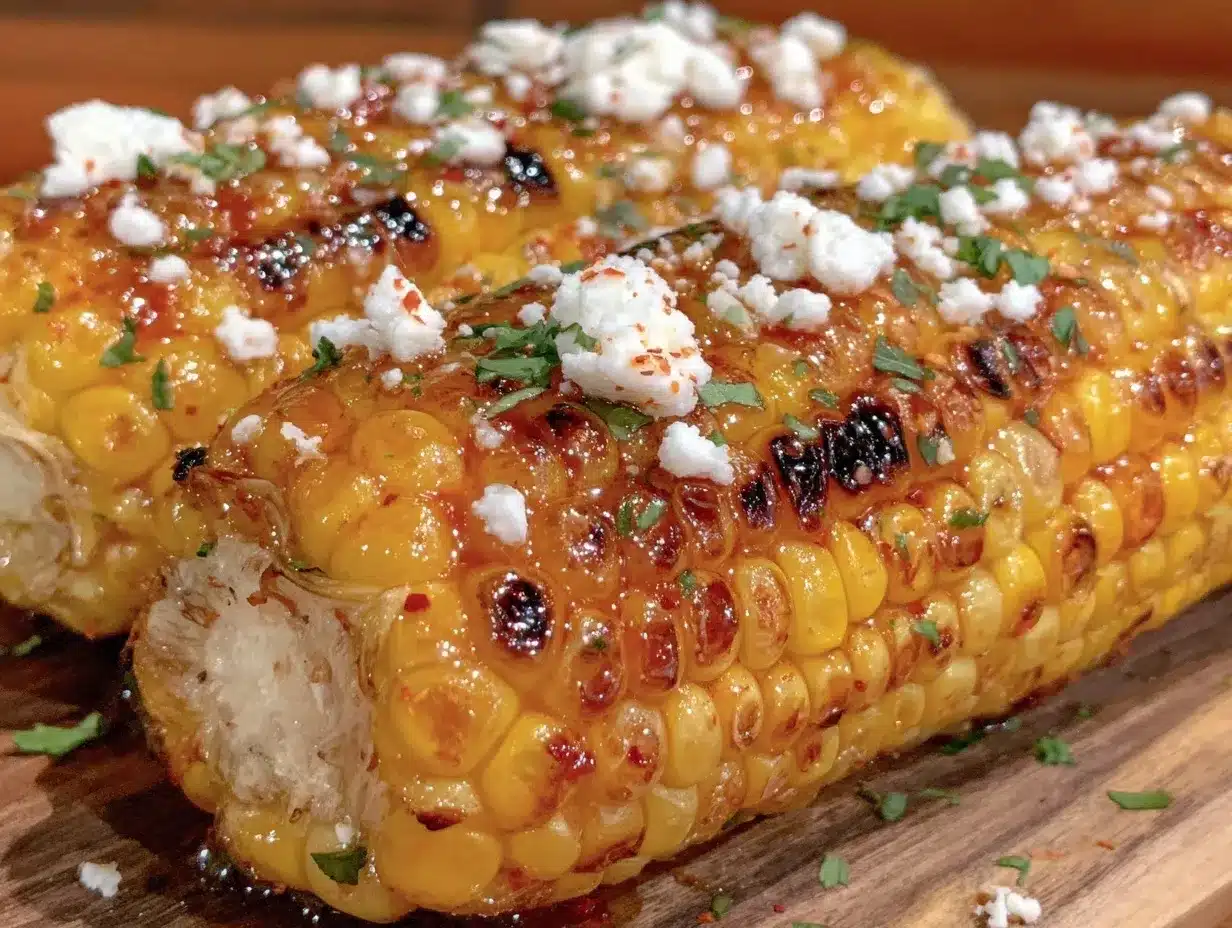 grilled corn with chili-lime butter and Cotija cheese preparation steps