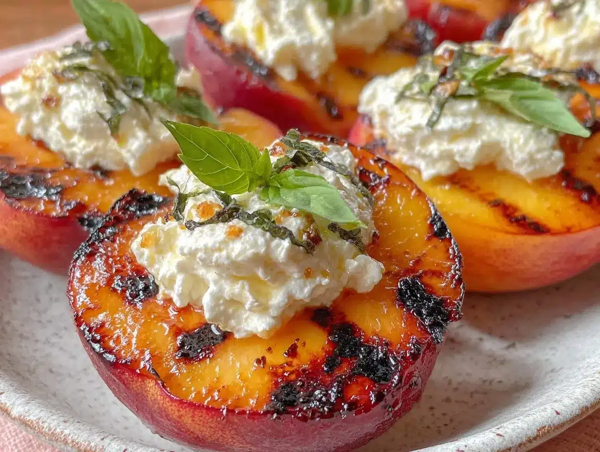 grilled peaches recipe preparation steps