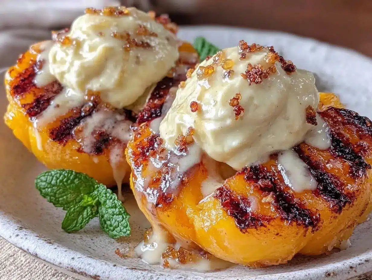 grilled peaches recipe preparation steps