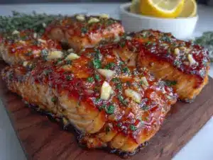 honey garlic glazed salmon - featured image
