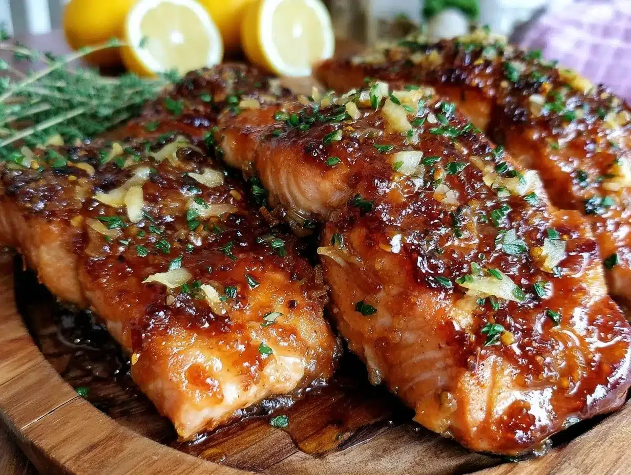 honey garlic glazed salmon preparation steps