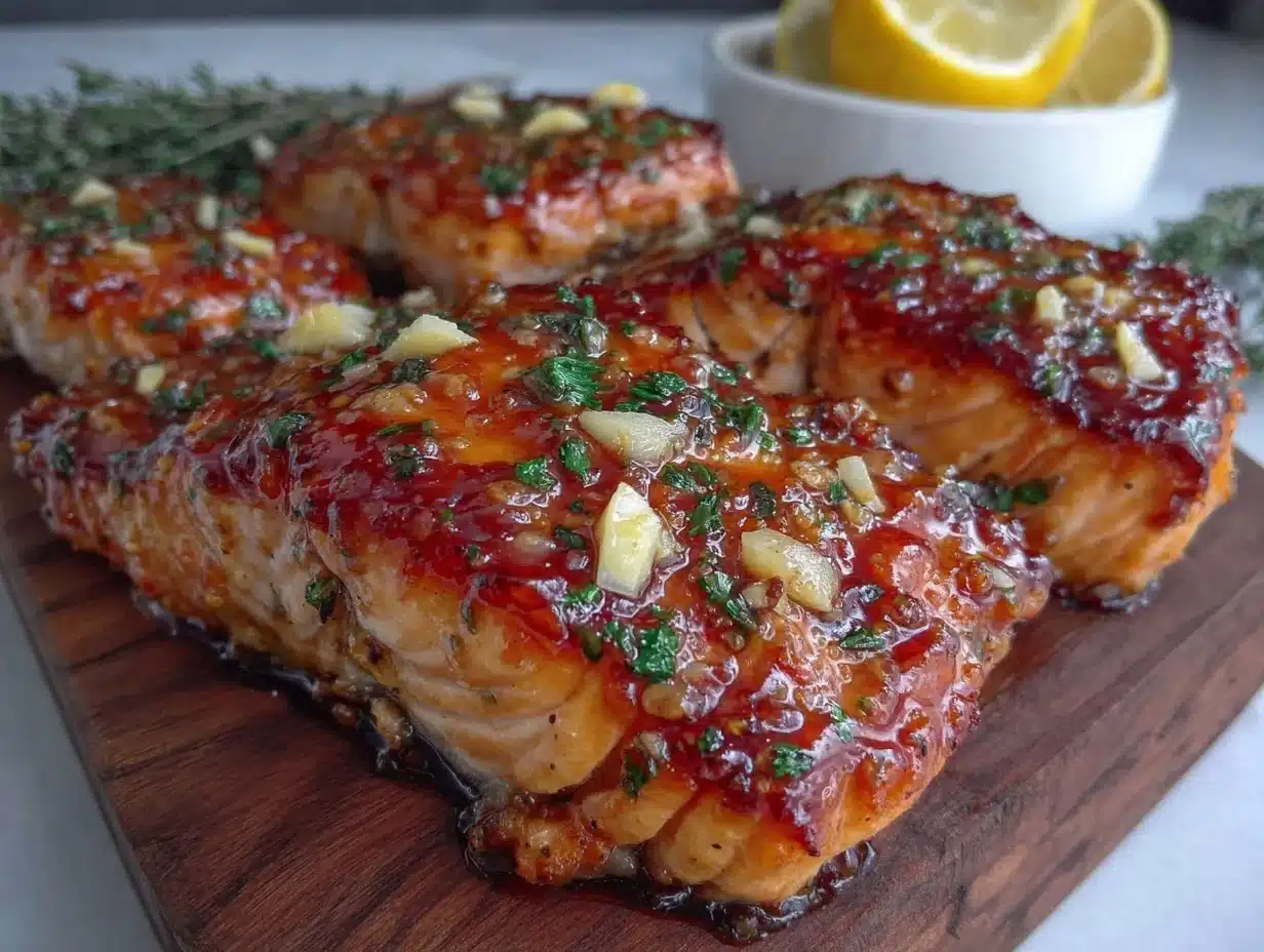 honey garlic glazed salmon - featured image