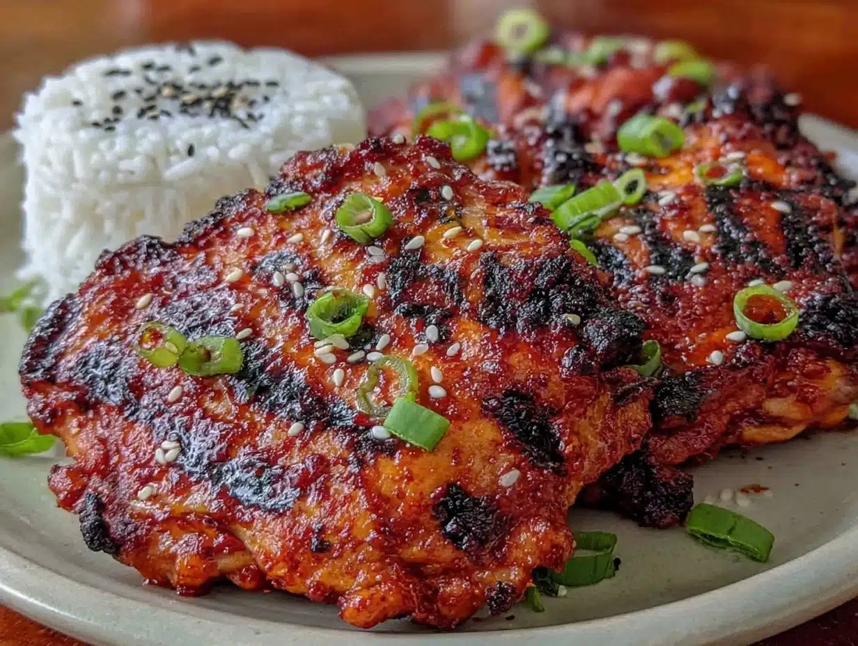 Korean gochujang grilled chicken thighs - featured image