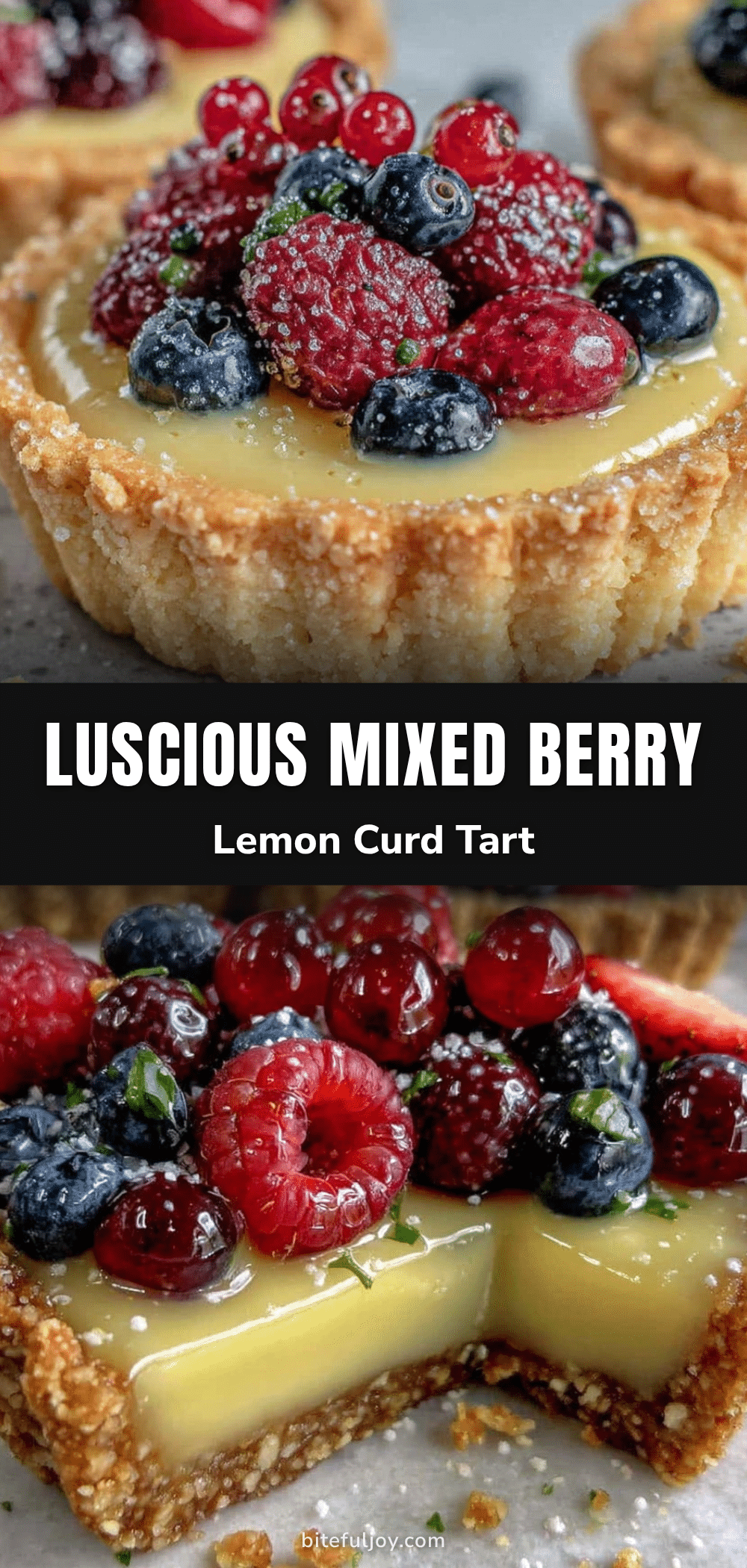 mixed berry lemon curd tart recipe