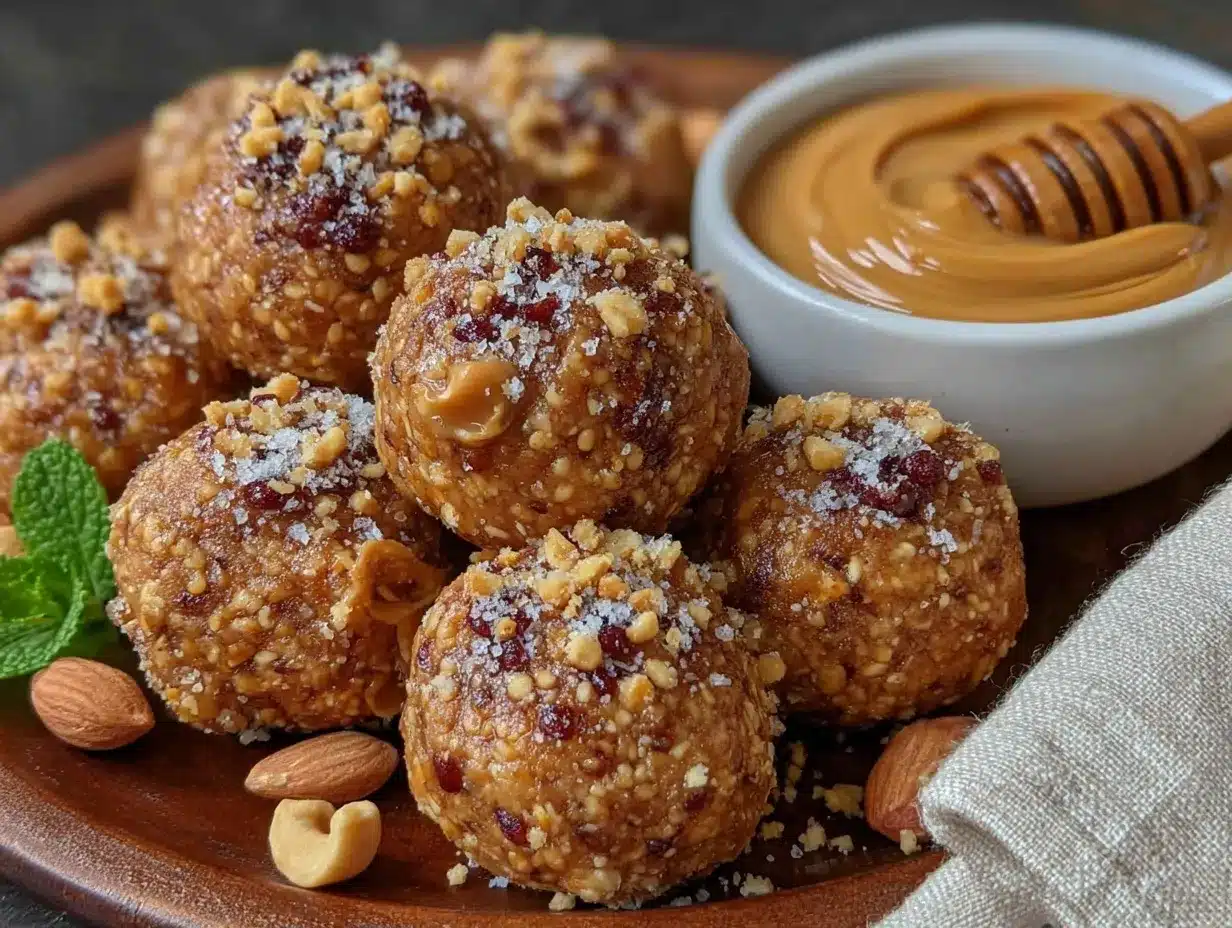 no-bake peanut butter protein energy balls preparation steps