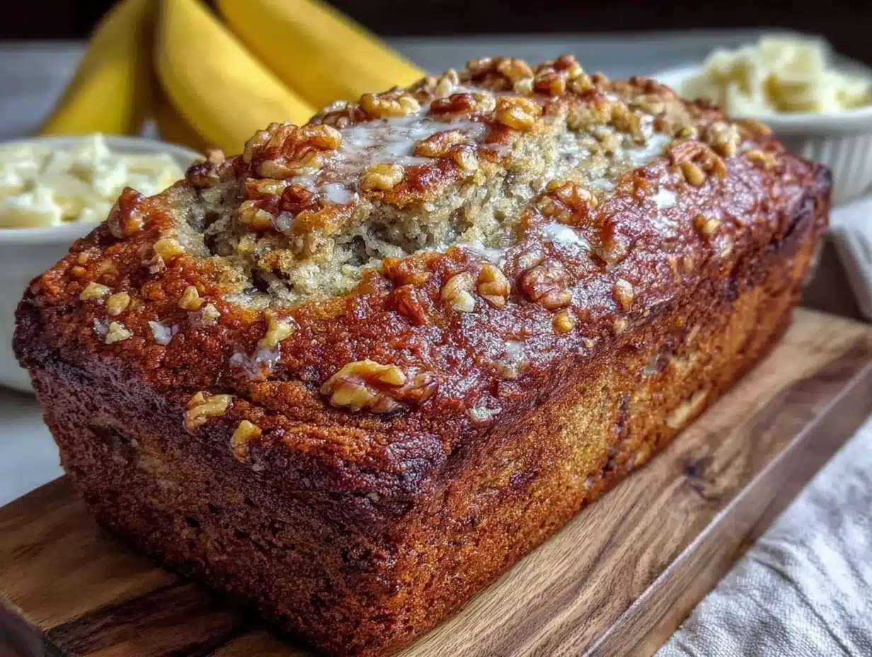 one-bowl banana bread - featured image