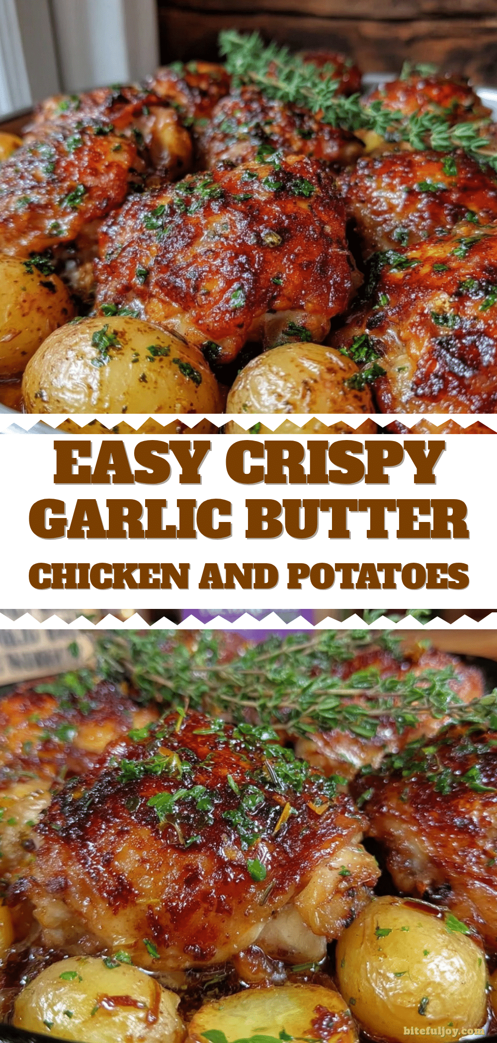 one-pan garlic butter chicken and potatoes recipe