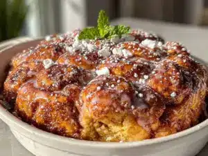 overnight cinnamon roll casserole - featured image