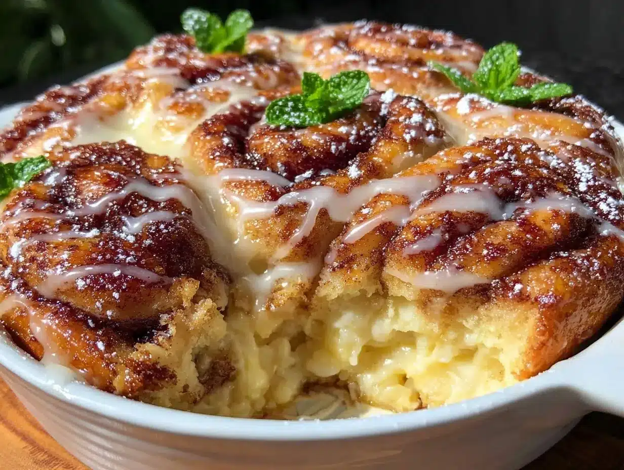 overnight cinnamon roll casserole preparation steps