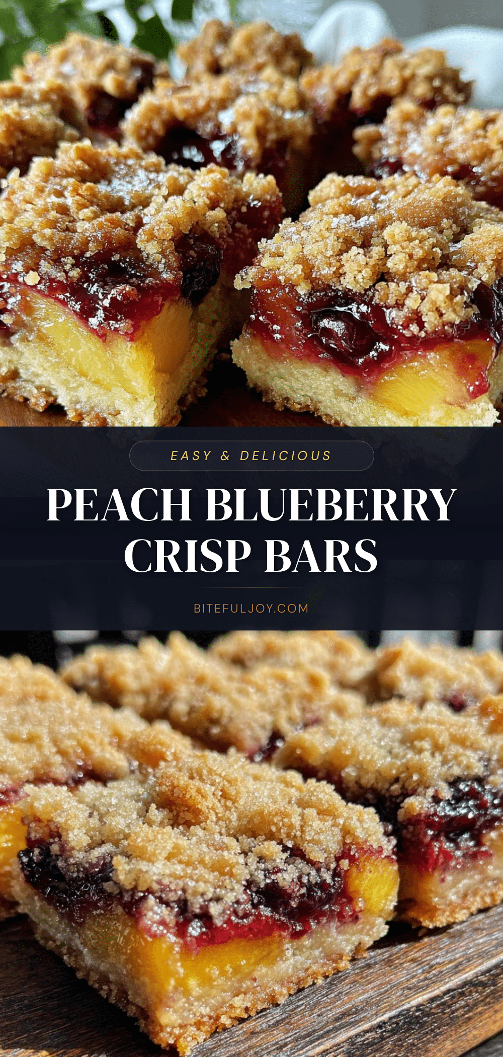 peach blueberry crisp bars recipe