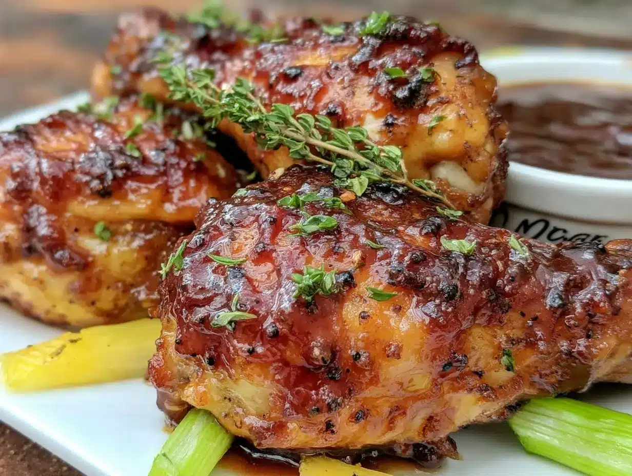 peach bourbon bbq chicken drumsticks preparation steps