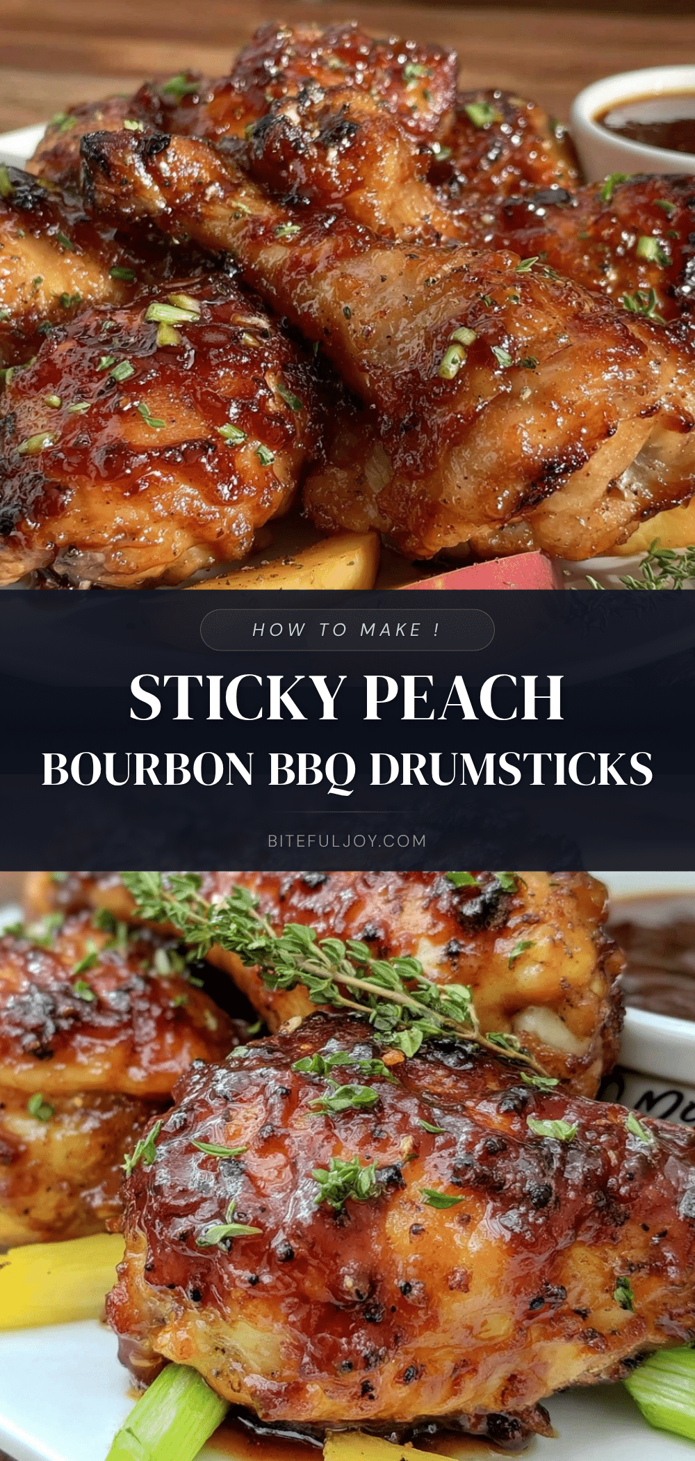 peach bourbon bbq chicken drumsticks recipe