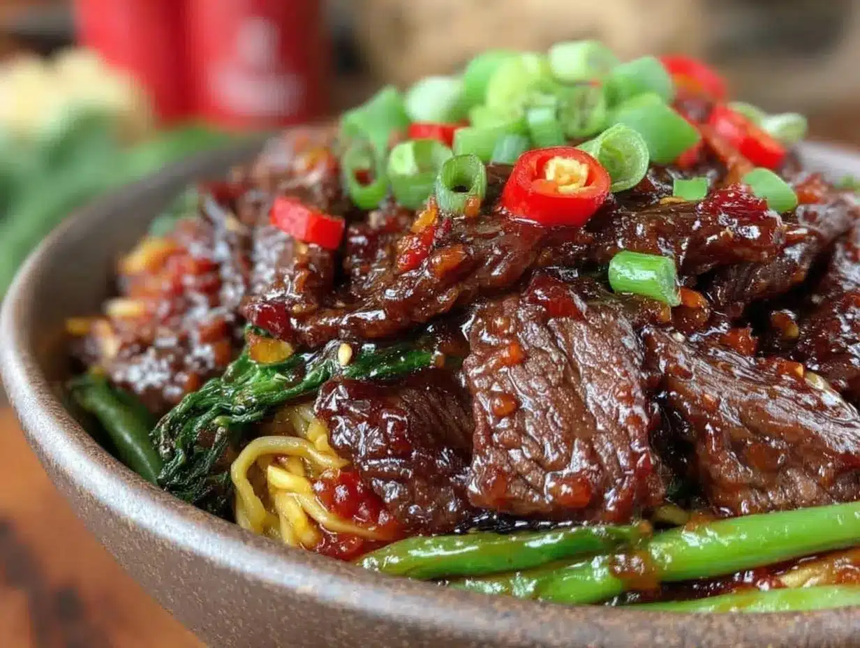 quick Mongolian beef stir-fry preparation steps