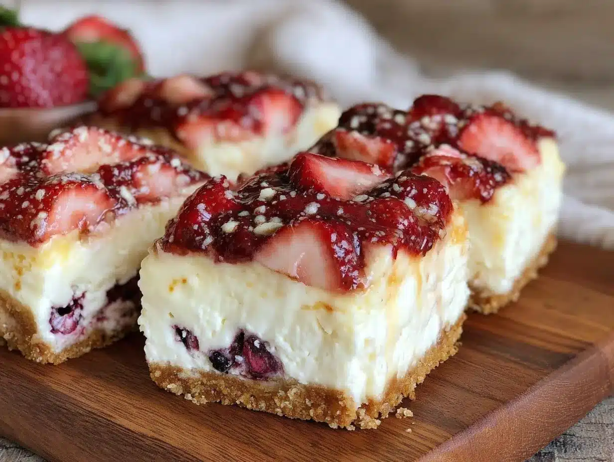 red white and blue layered cheesecake bars preparation steps