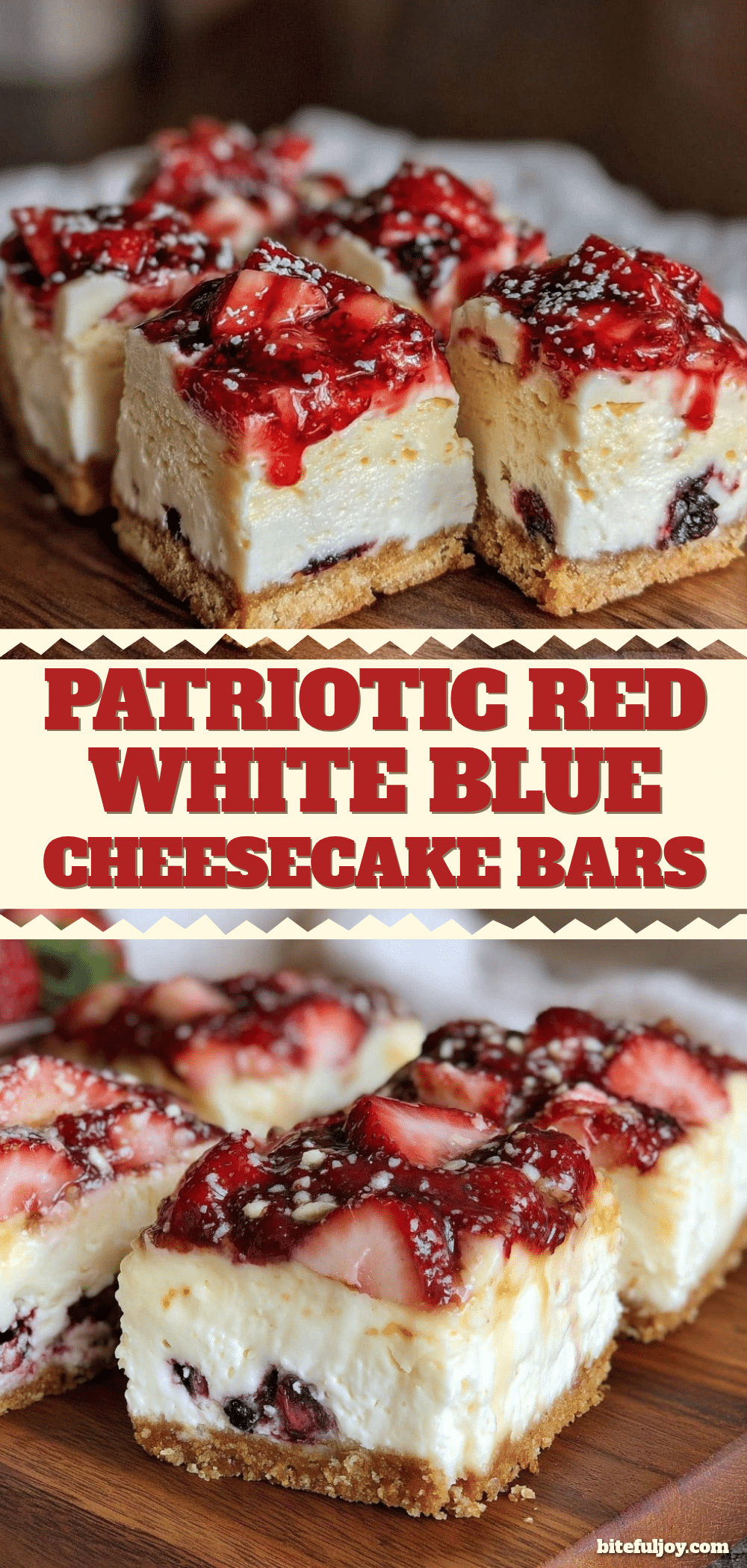 red white and blue layered cheesecake bars recipe