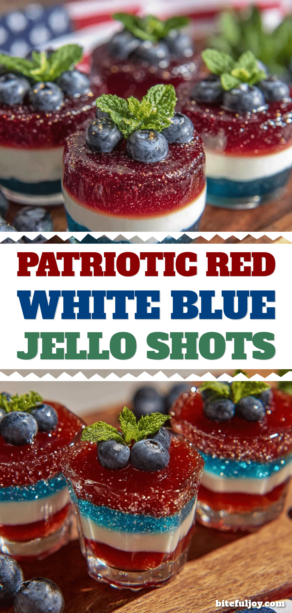 red white blue layered jello shots recipe