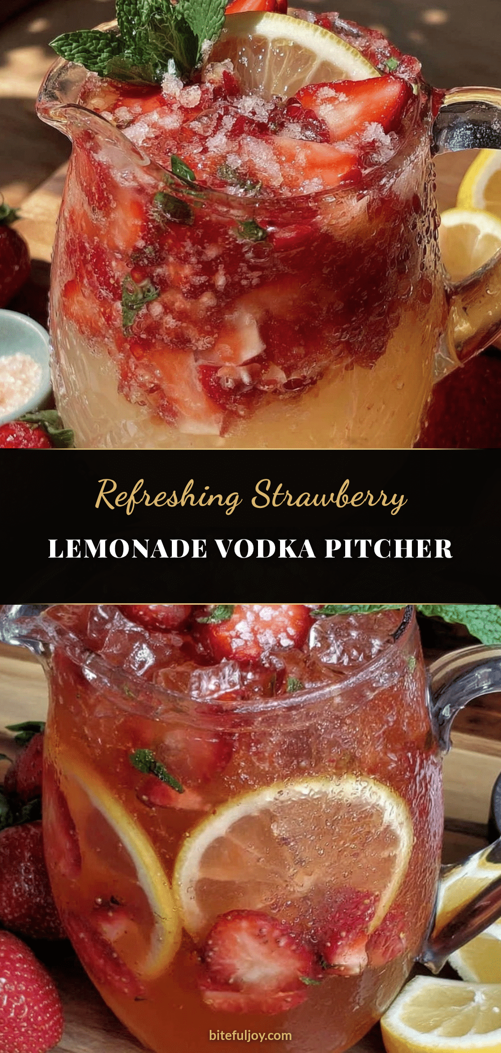 Refreshing Strawberry Lemonade Vodka Cocktail recipe