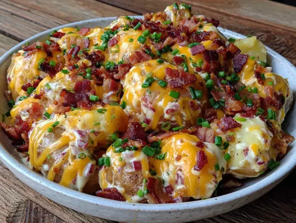 savory loaded baked potato salad - featured image