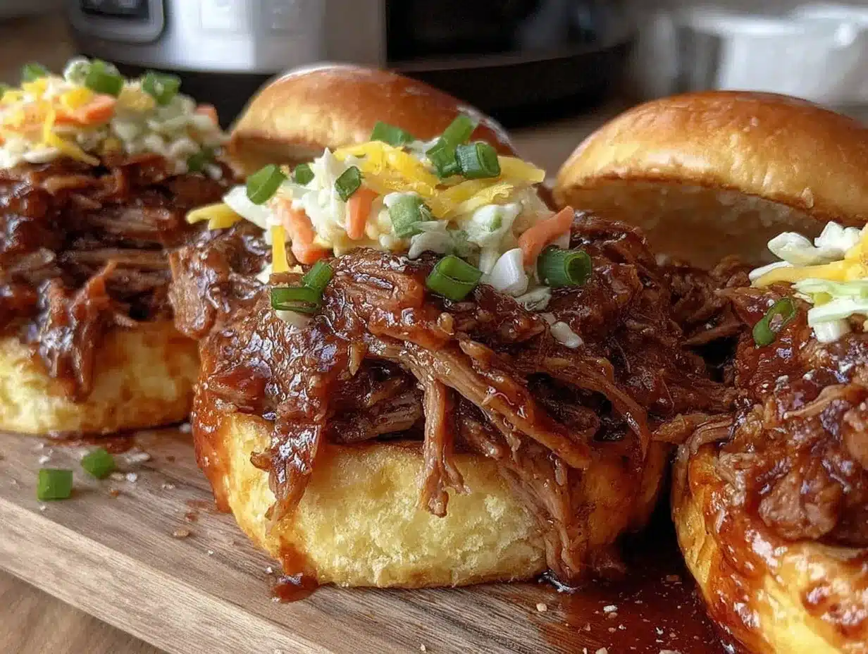 slow cooker bbq pulled pork sandwiches preparation steps