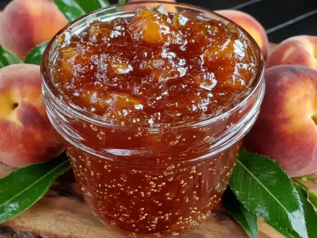 small-batch bourbon peach jam - featured image