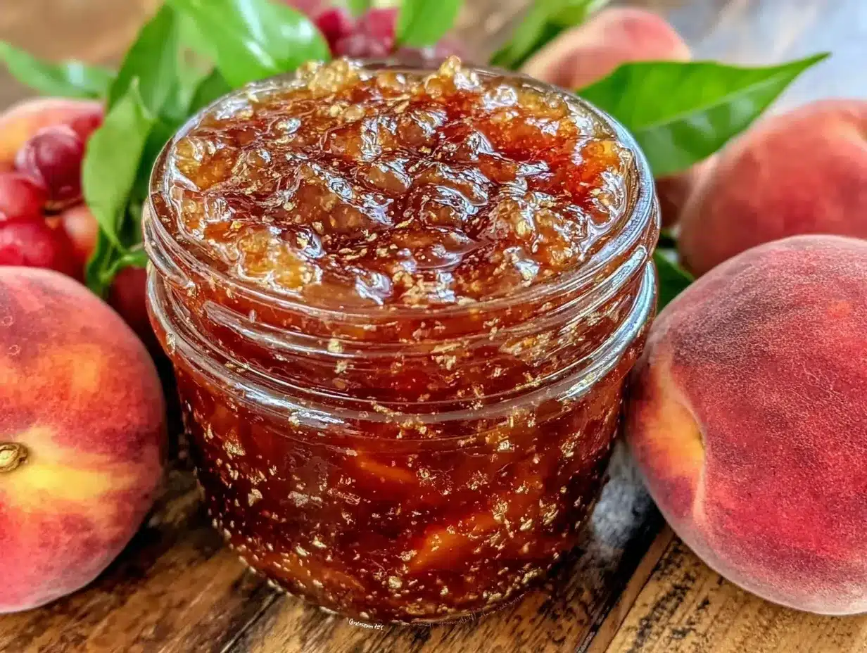small-batch bourbon peach jam preparation steps