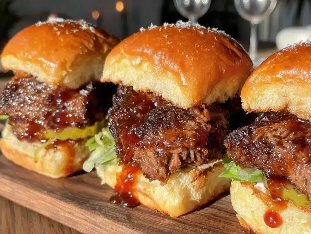 smoked brisket sliders - featured image