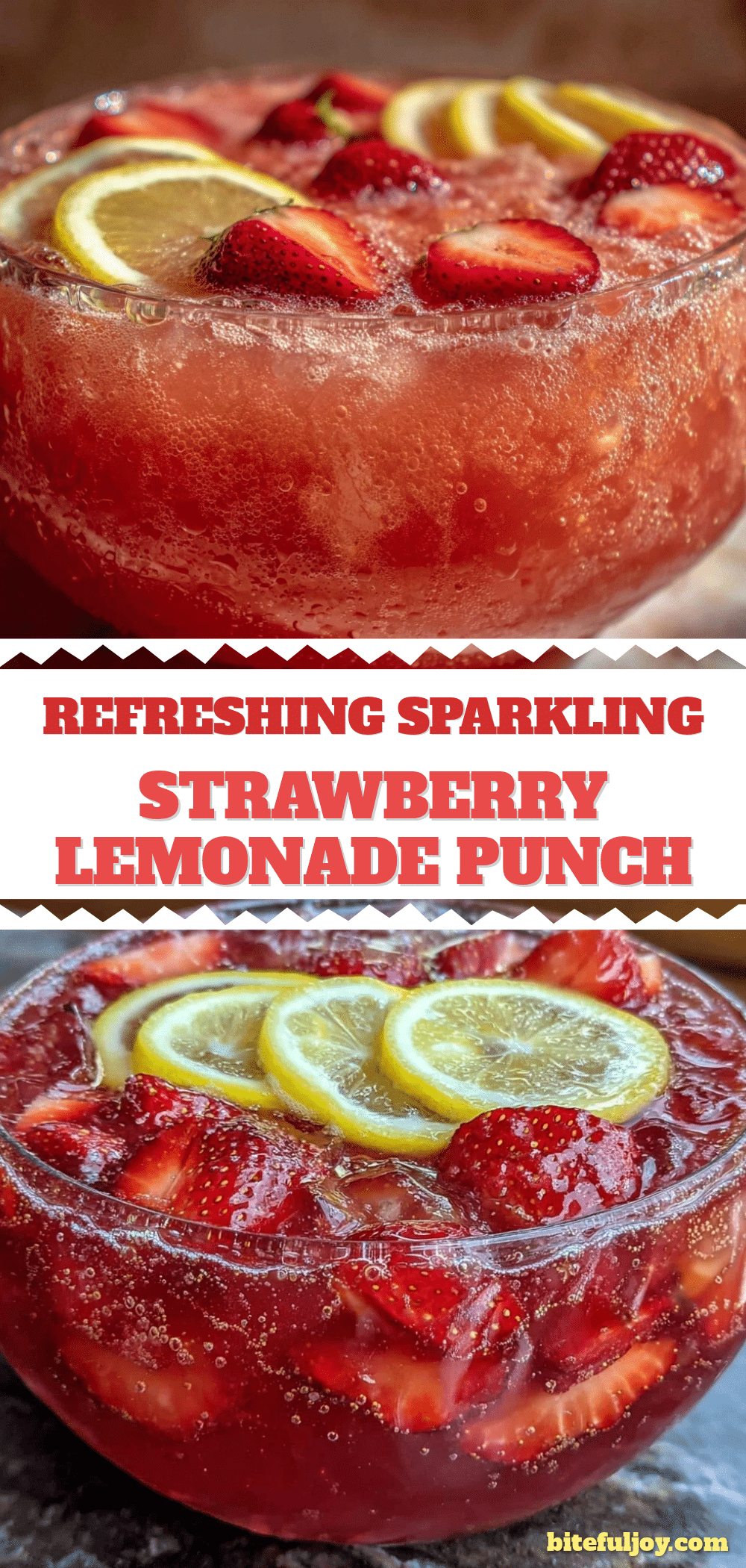 sparkling strawberry lemonade punch bowl recipe