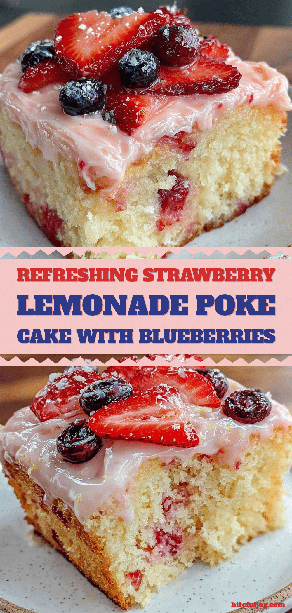 strawberry lemonade poke cake recipe