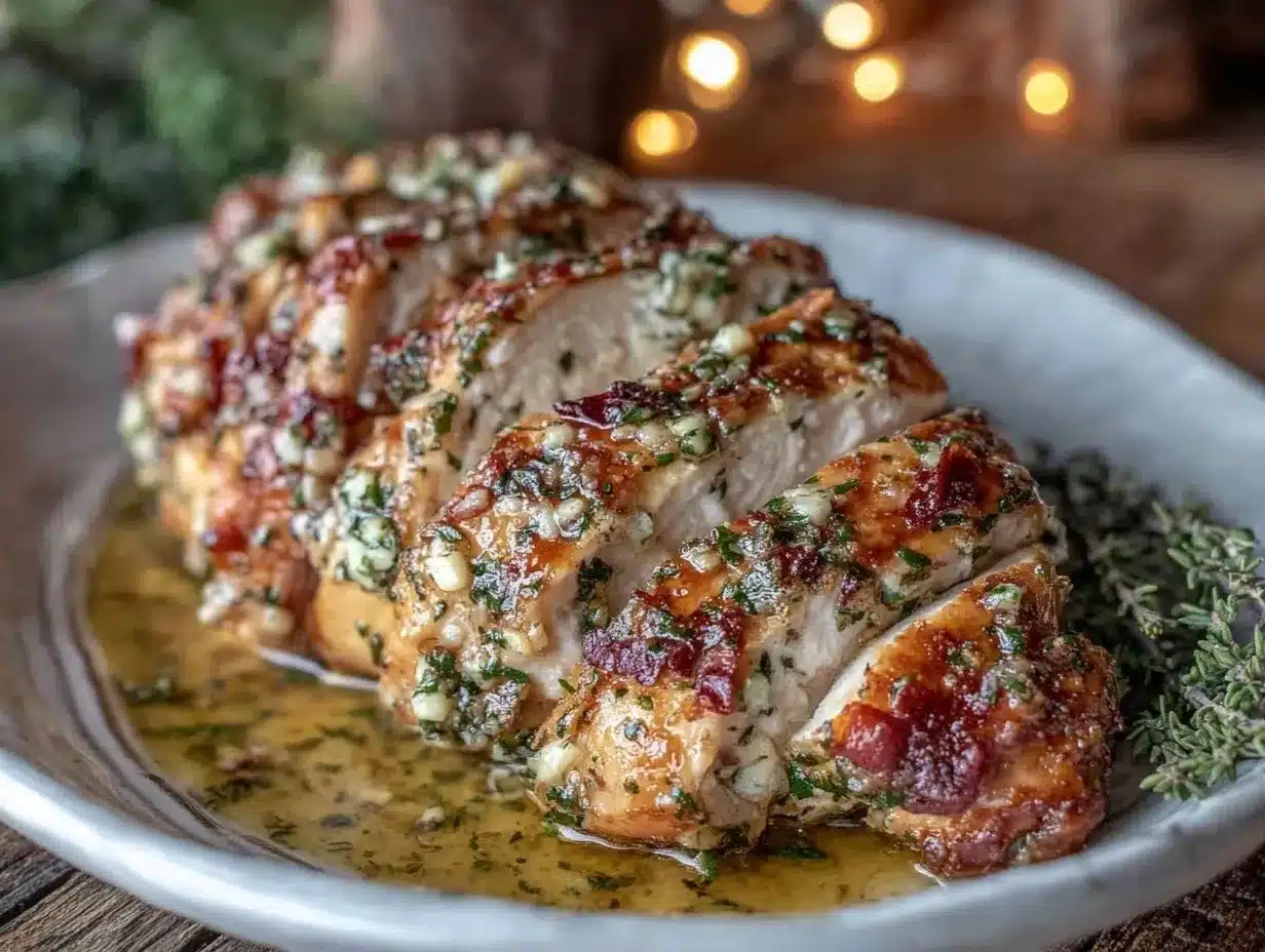 tender baked chicken breast with garlic herb butter preparation steps