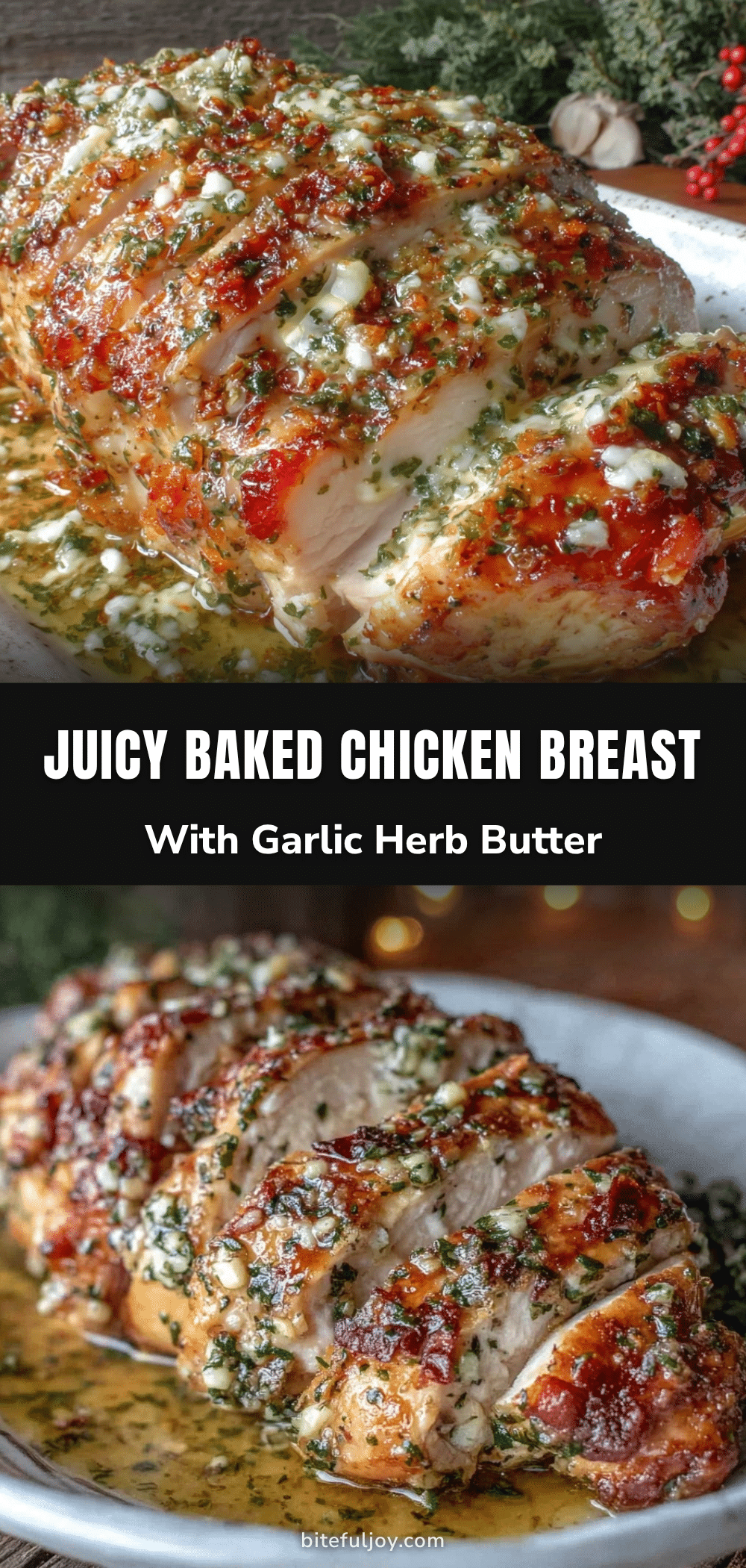 tender baked chicken breast with garlic herb butter recipe
