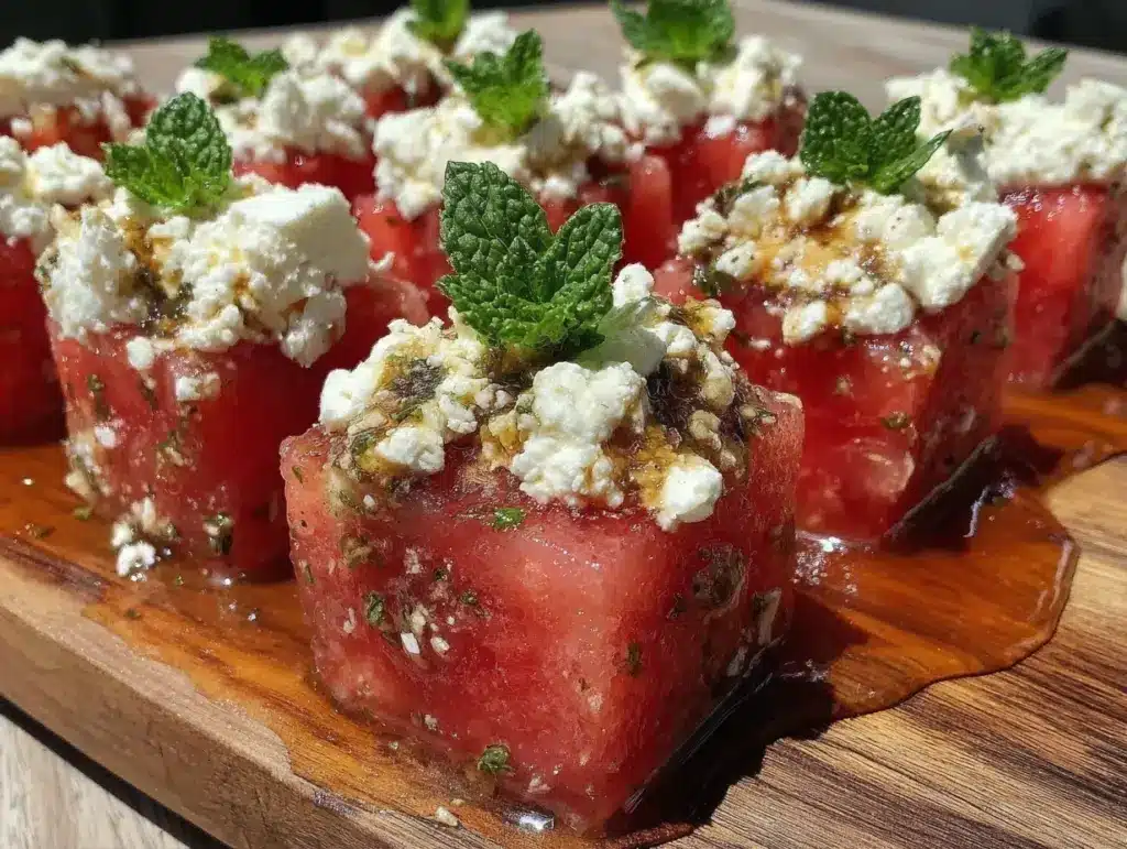 watermelon feta salad bites - featured image