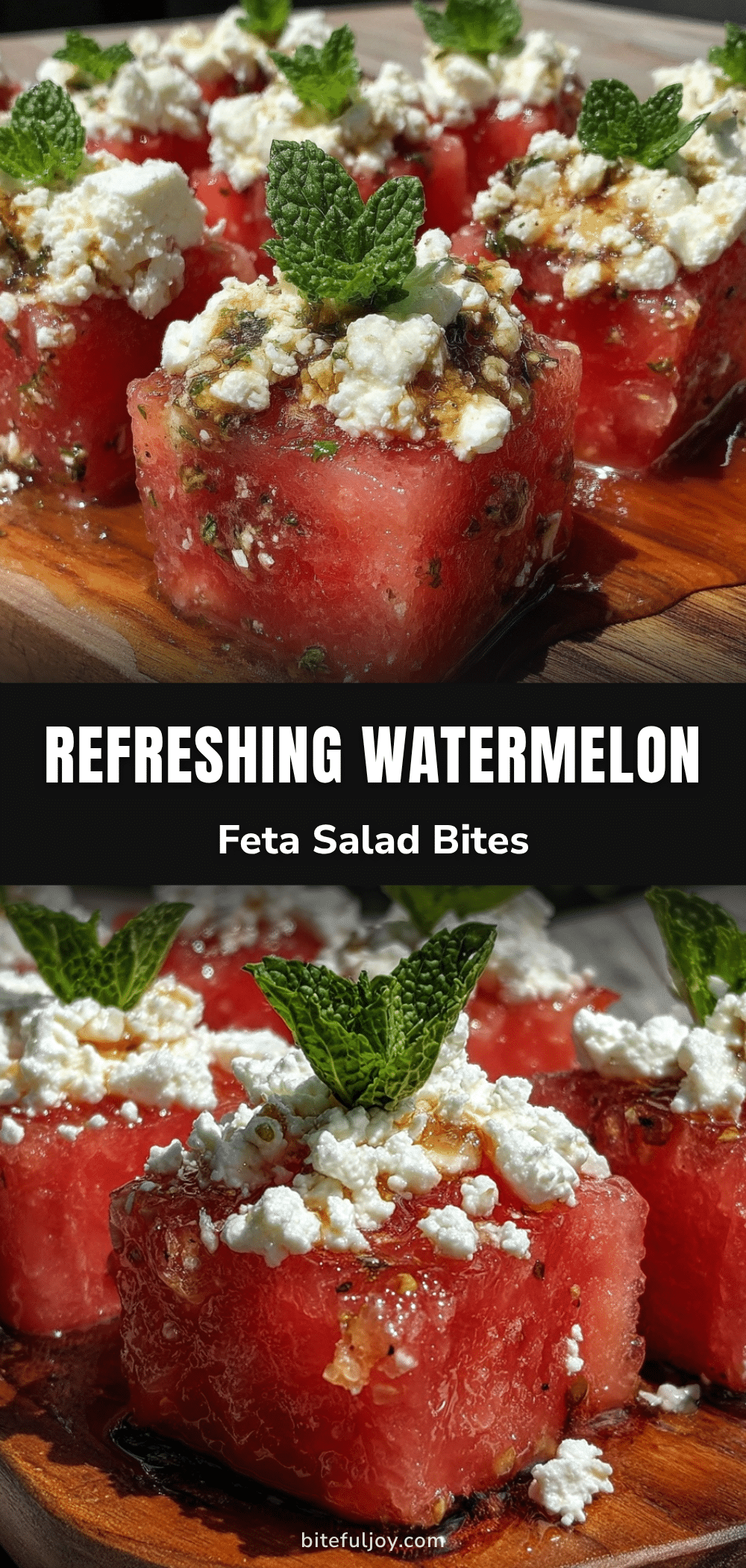 watermelon feta salad bites recipe
