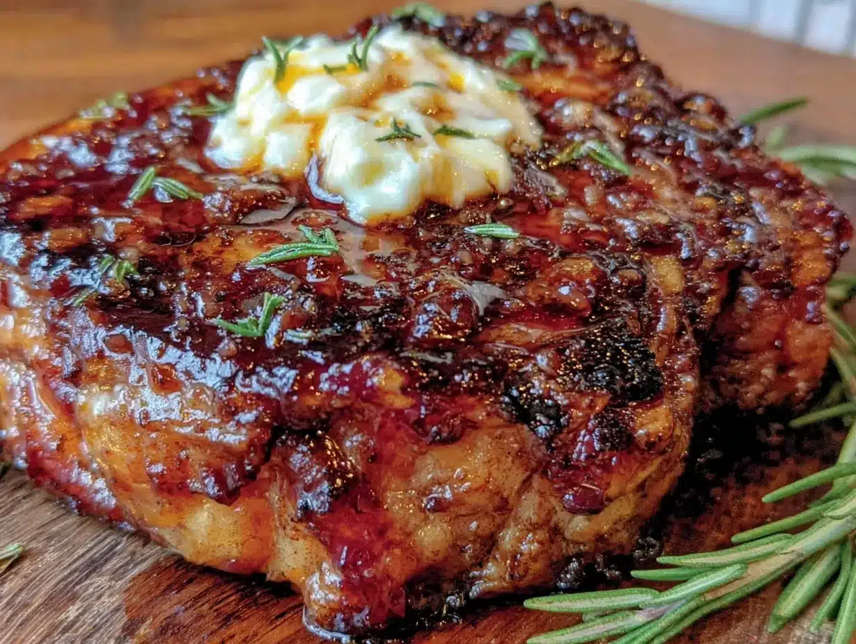 whiskey-glazed ribeye steak preparation steps