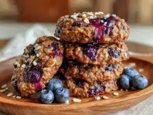 blueberry oatmeal breakfast cookies - featured image