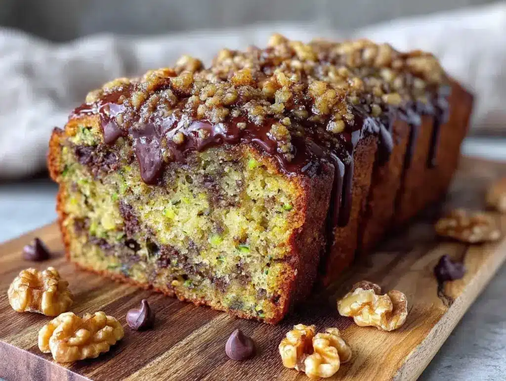 brown butter chocolate chip zucchini bread - featured image