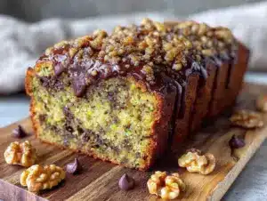 brown butter chocolate chip zucchini bread - featured image