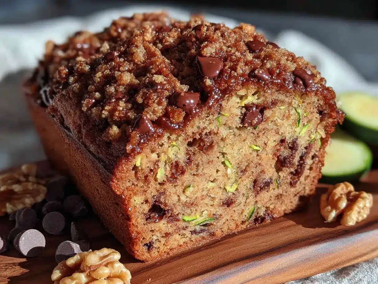 brown butter chocolate chip zucchini bread preparation steps