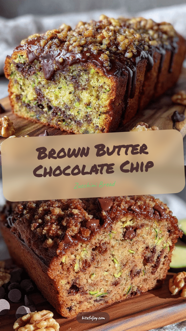 brown butter chocolate chip zucchini bread recipe