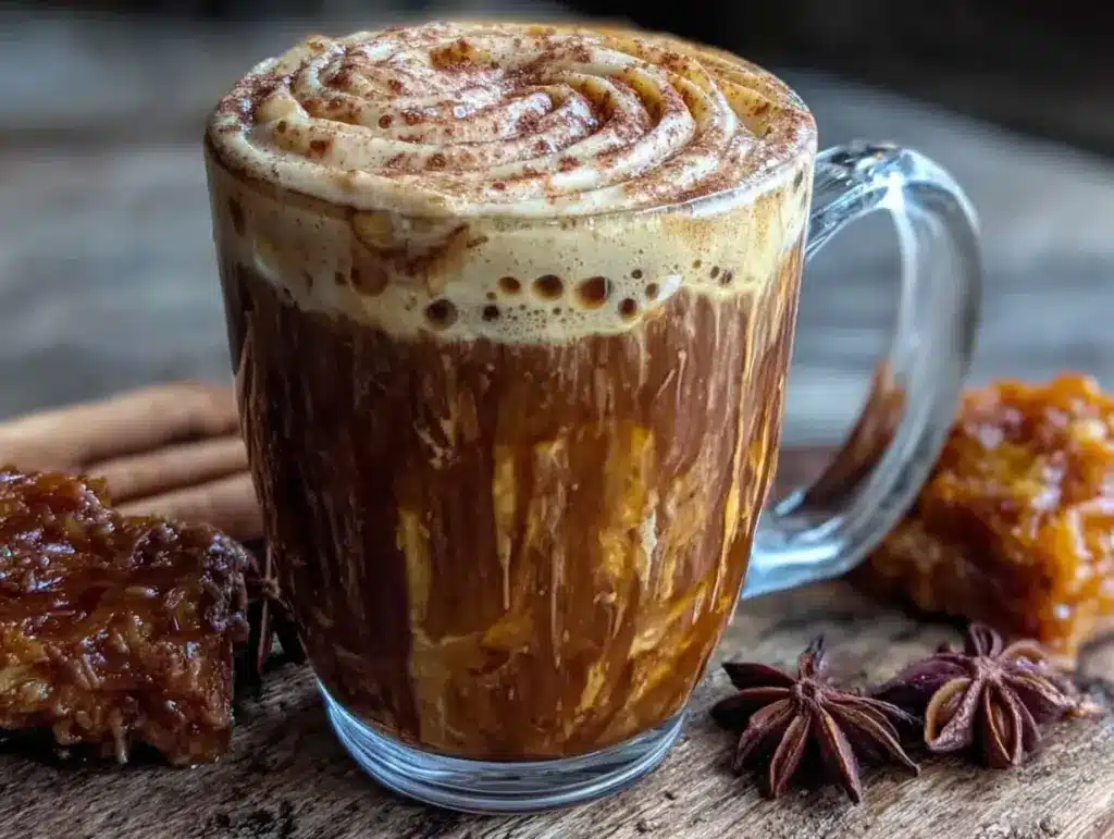 brown butter pumpkin chai latte - featured image
