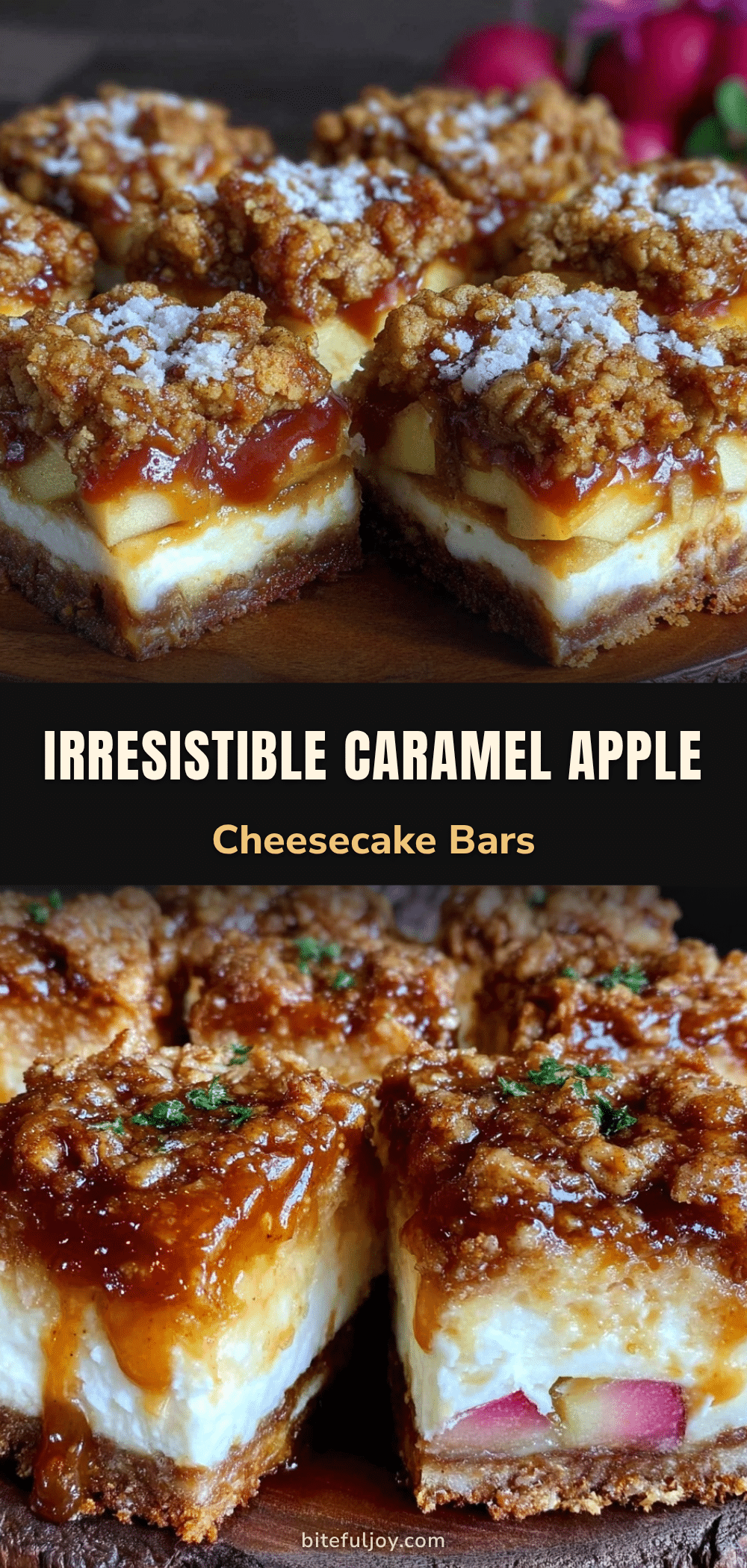 caramel apple cheesecake bars recipe