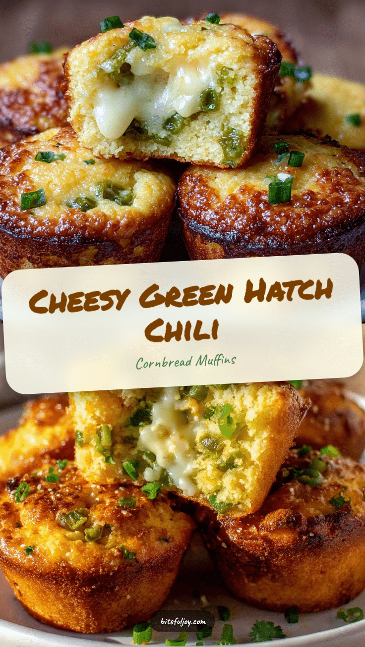 cheesy green hatch chili cornbread muffins recipe