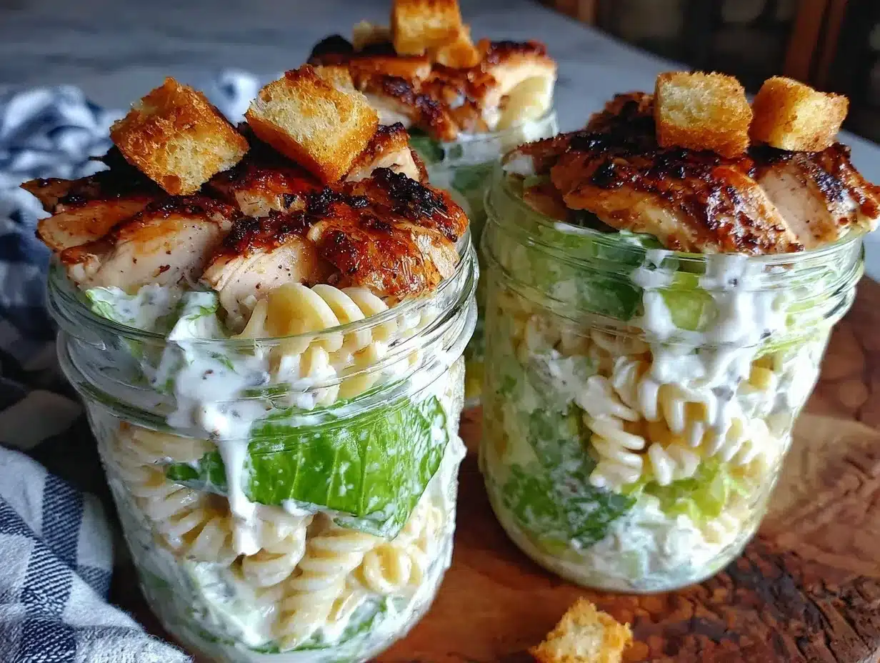 chicken caesar pasta salad preparation steps